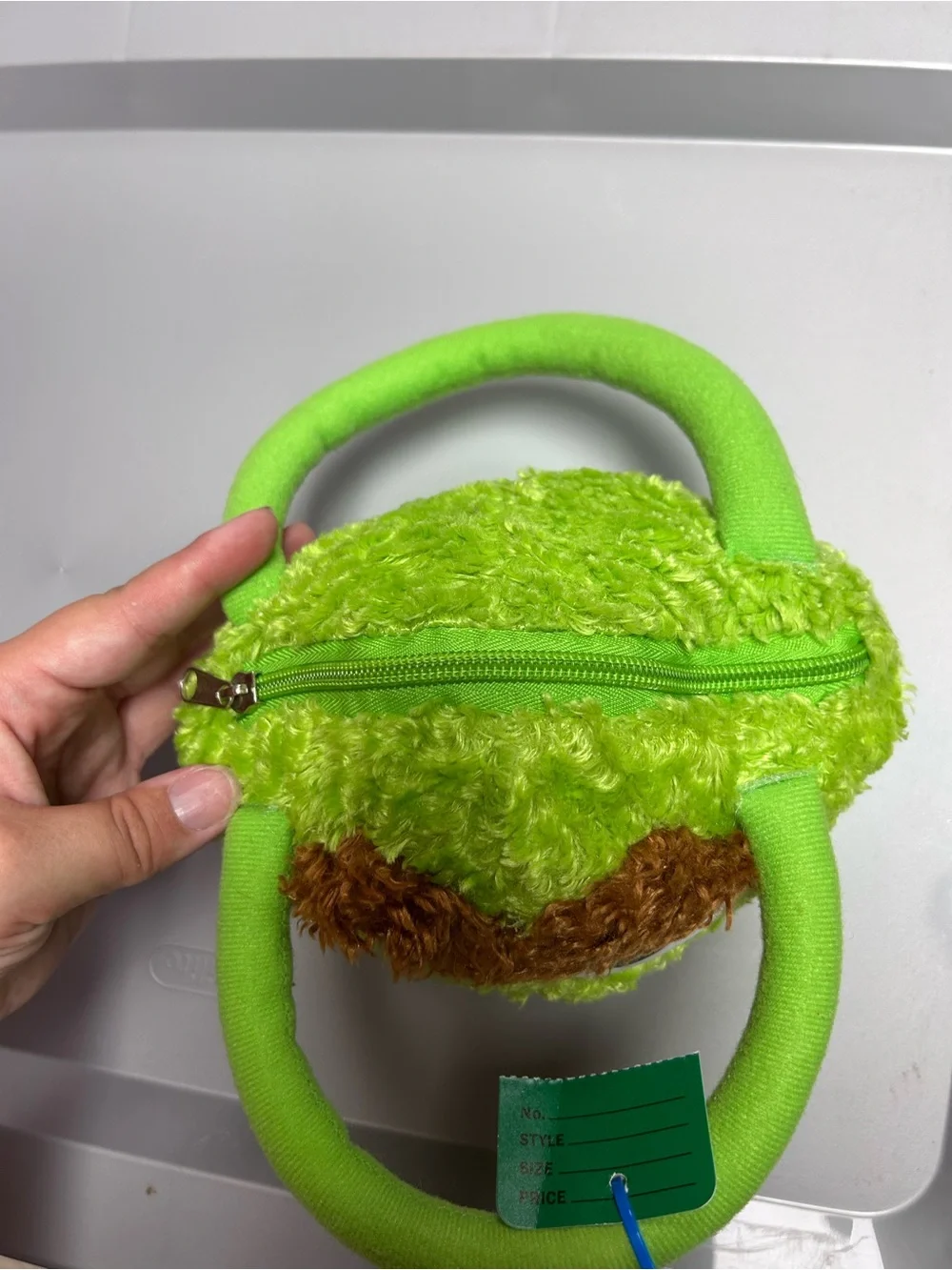 Y2K Sesame Street Green Oscar the Grouch Plush Kids Purse